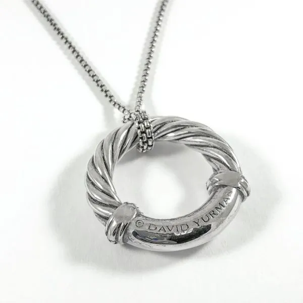 David Yurman Diamond Cable Circle Pendant Lumina Gem Wilmington, NC