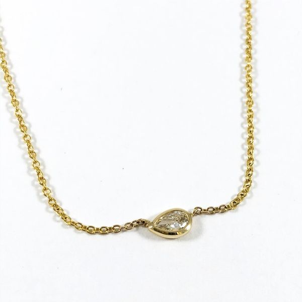 .16ctw Pear Shaped Diamond Necklace - 16-18