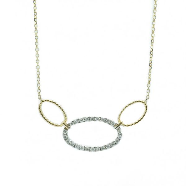 .19ctw Diamond Two Tone Necklace - 18