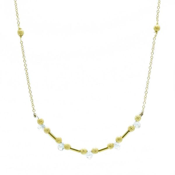 .93ct Diamond and Yellow Gold Necklace made by Local Artist Katharyn Zava - G Color I1 Clarity - 18
