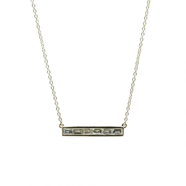 .43ctw Baguette Diamond Bar Necklace in 14k Yellow Gold - 18