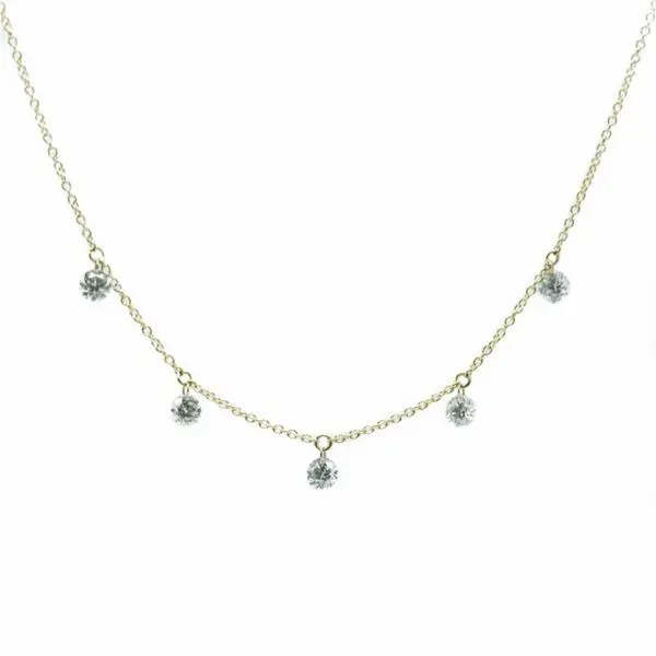 1ctw Diamond Dangle Necklace in 14k Yellow Gold - 18