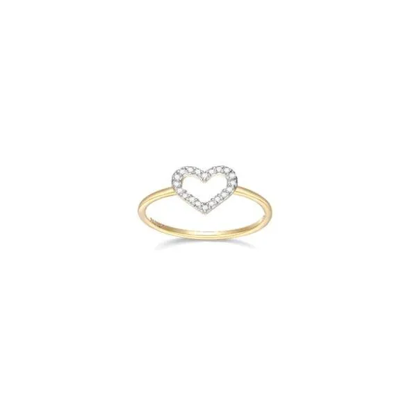 Charles Garnier Diamond Heart Ring- 14k Yellow Gold Lumina Gem Wilmington, NC