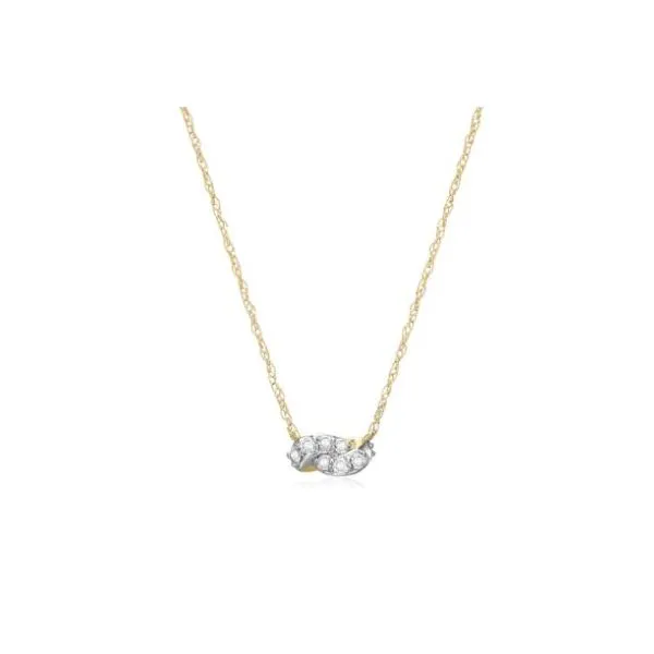 Charles Garnier Diamond Knot Necklace- 14k Yellow Gold Lumina Gem Wilmington, NC