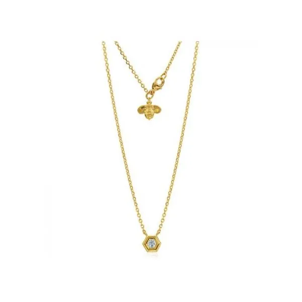 Gumuchian Diamond Hexagon Necklace- 18k Yellow Gold Lumina Gem Wilmington, NC