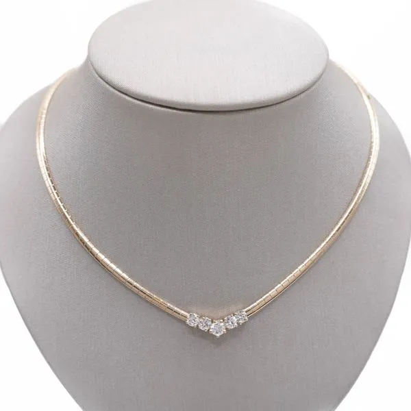 1ctw Diamond Omega Necklace - H-I Color SI1 Clarity Lumina Gem Wilmington, NC