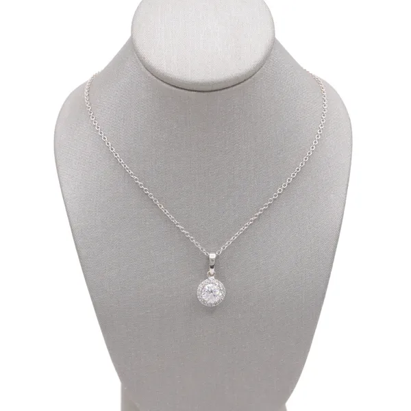 .50ct Round Diamond Necklace with a Diamond and 18k White Gold Setting Lumina Gem Wilmington, NC