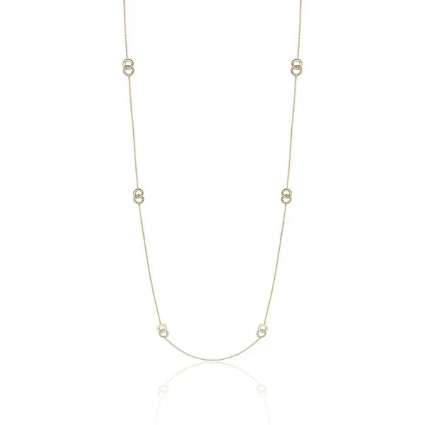 Luvente .55ctw Diamond Station Necklace - 36
