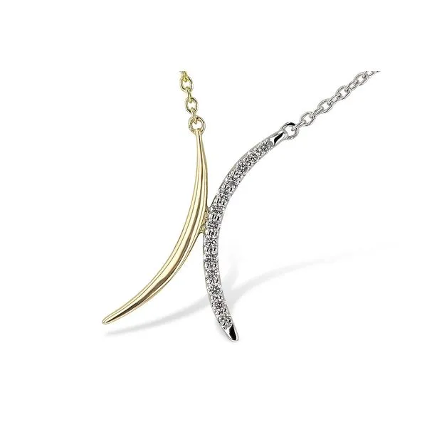 Allison-Kaufman .14ctw Diamond and 14k Two Tone Gold Necklace Lumina Gem Hampstead, NC
