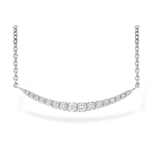 Allison-Kaufman .20ctw Diamond Curved Bar Necklace Lumina Gem Wilmington, NC