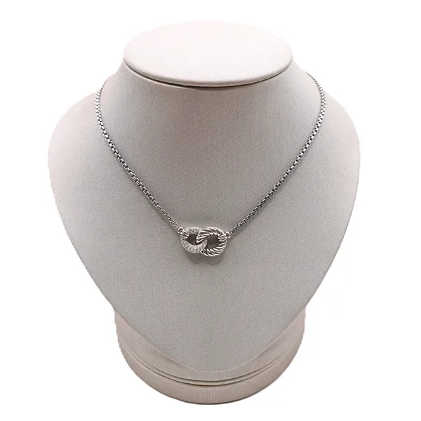 David Yurman Belmont Curb Link Diamond Necklace Lumina Gem Hampstead, NC