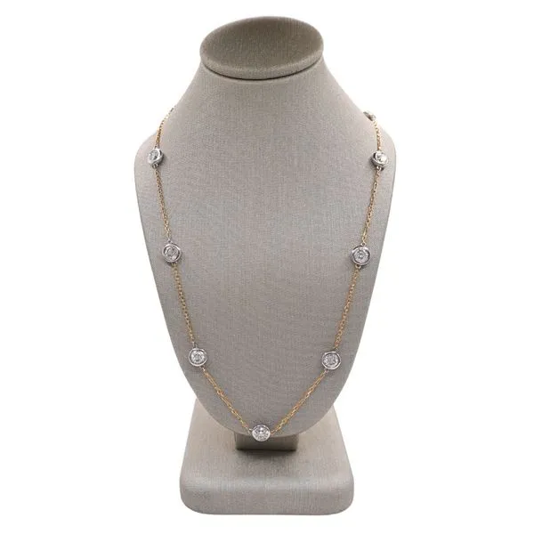 Diamond and 14k Two-tone Station Necklace Lumina Gem Hampstead, NC