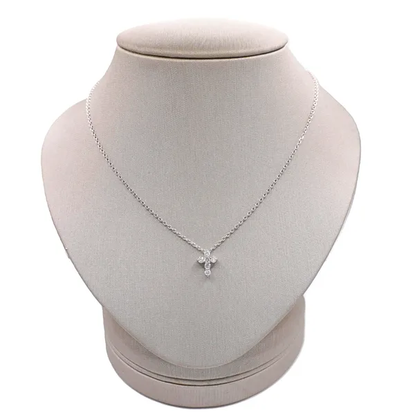 .28ctw Diamond Cross Necklace- 14k White Gold Lumina Gem Hampstead, NC