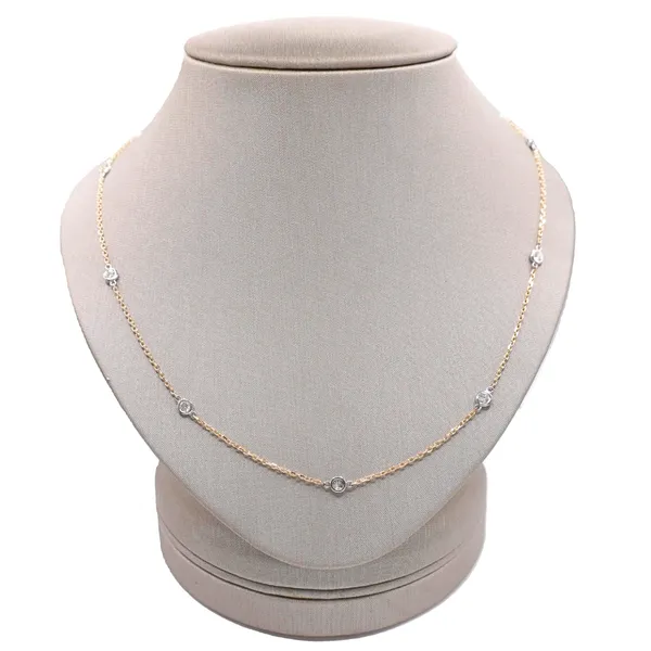 .72ctw Diamond Station Necklace- 14k Two Tone Gold Lumina Gem Hampstead, NC