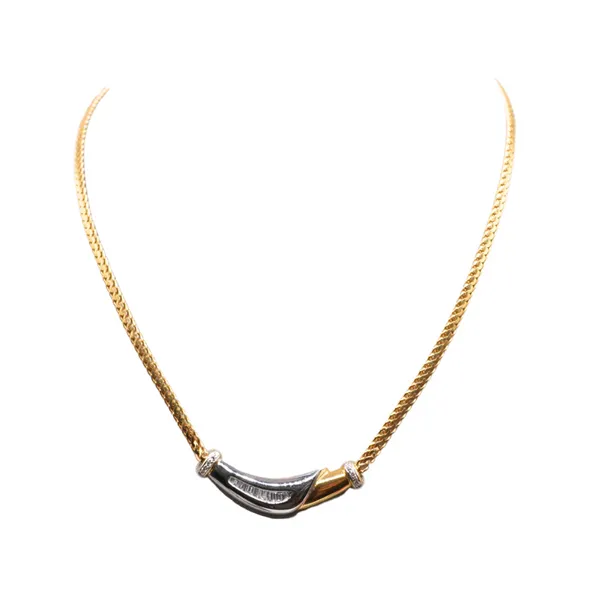.06ctw Diamond Necklace- 18k Two Tone Lumina Gem Hampstead, NC