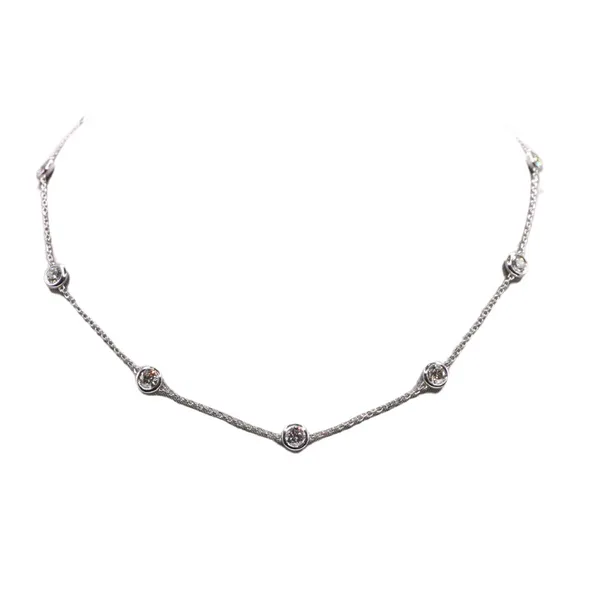 2ctw Diamond Station Necklace- 14k White Gold Lumina Gem Hampstead, NC