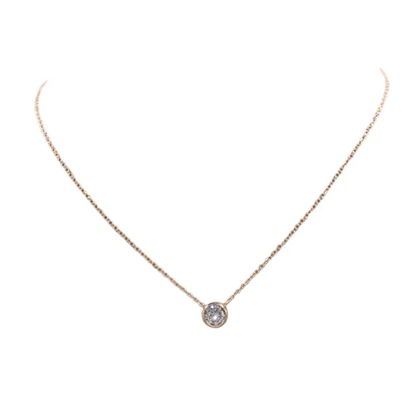 .47ct Round Bezel Set Diamond Necklace Lumina Gem Hampstead, NC