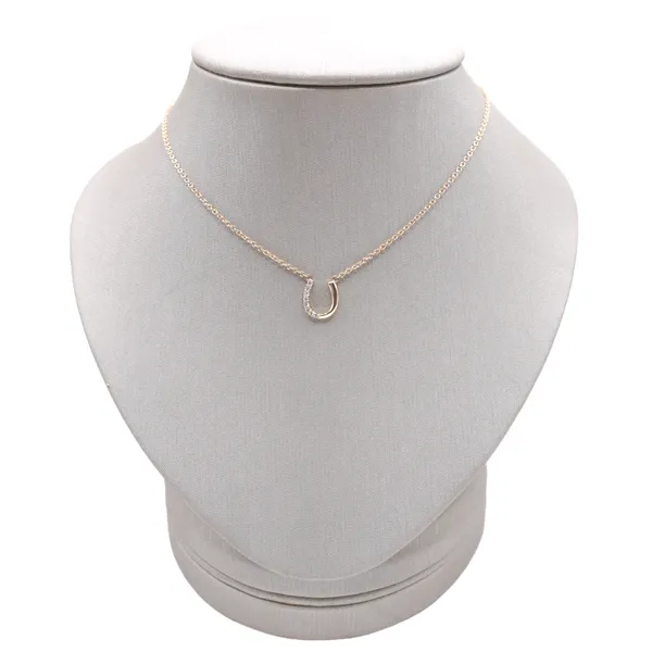 .05ctw Diamond Horseshoe Necklace- 14k Yellow Gold Lumina Gem Wilmington, NC