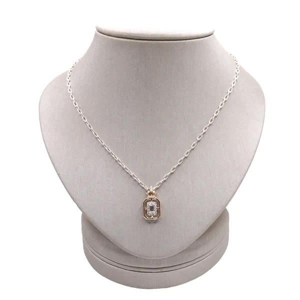 Alwand Vahan .17ctw Diamond Necklace in Sterling Silver with 14k Yellow Gold Accents Lumina Gem Hampstead, NC