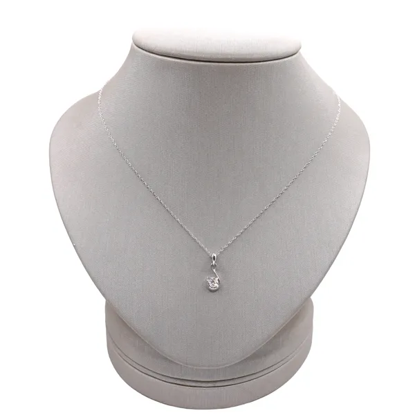 .20ct Diamond Fish Hook Design Necklace- 14k White Gold Lumina Gem Wilmington, NC