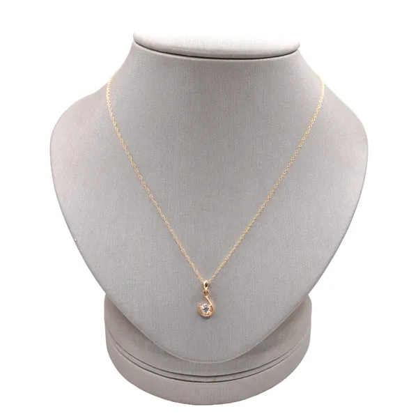 .20ct Diamond Fish Hook Design Necklace- 14k Yellow Gold Lumina Gem Wilmington, NC