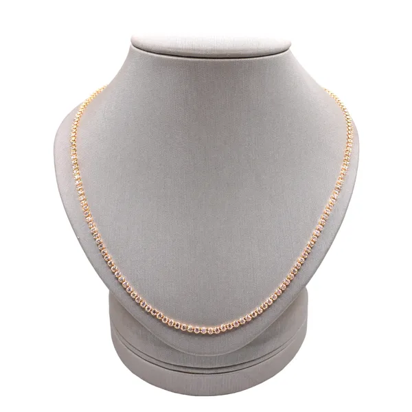4ctw Diamond Tennis Necklace- 14k Yellow Gold Lumina Gem Wilmington, NC