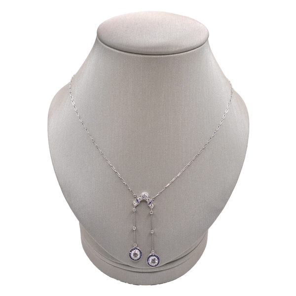Diamonds and Sapphire Necklace Lumina Gem Wilmington, NC