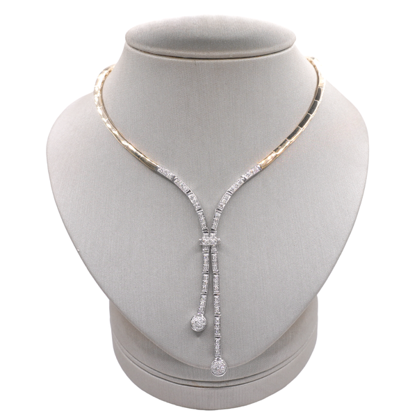 .7ctw Diamond Necklace- 14k Two Tone Gold Lumina Gem Wilmington, NC