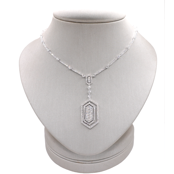 3.58ctw Diamond Necklace- 18k White Gold Lumina Gem Wilmington, NC