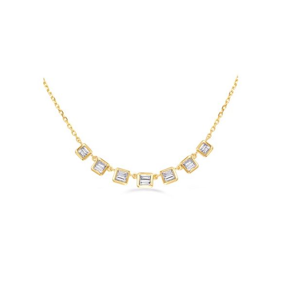 Baguette Diamond Necklace- 14k Yellow Gold Lumina Gem Wilmington, NC