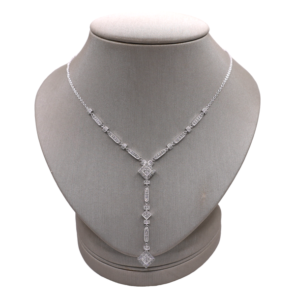 Approximately .54ctw Diamond Necklace- 14k White Gold Lumina Gem Wilmington, NC