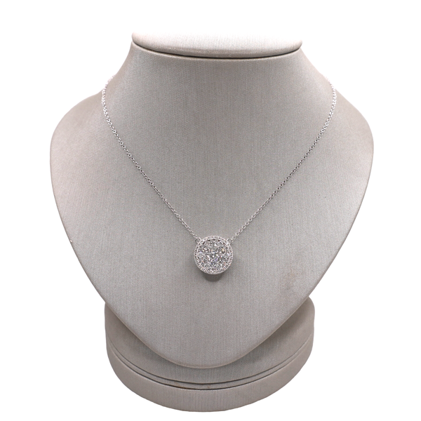 Pave Diamond Necklace- 14k White Gold Lumina Gem Wilmington, NC
