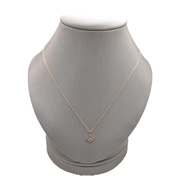 .20ctw Diamond Quatrafoil Necklace- 14k Yellow Gold Lumina Gem Wilmington, NC
