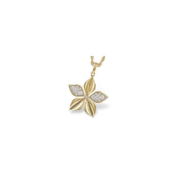Allison-Kaufman .32ctw Diamond Flower Necklace- 14k Yellow Gold Lumina Gem Wilmington, NC