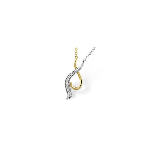 Allison-Kaufman .10ctw Diamond Necklace- 14k Two Tone Gold Lumina Gem Wilmington, NC