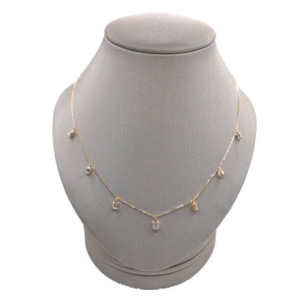 .85ctw Diamond Dangle Necklace- 14k Yellow Gold Lumina Gem Wilmington, NC