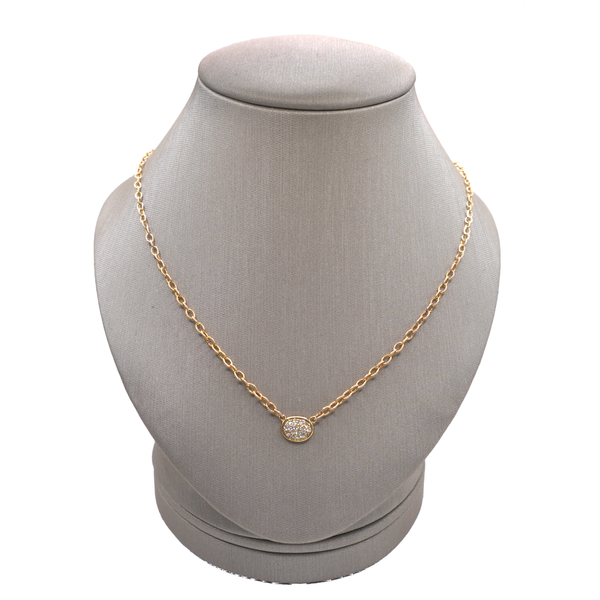 Raymond Mazza .24ctw Diamond Necklace- 14k Green Gold Lumina Gem Wilmington, NC