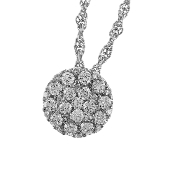 Allison Kaufman Pave Diamond Necklace- 14k White Gold Lumina Gem Wilmington, NC