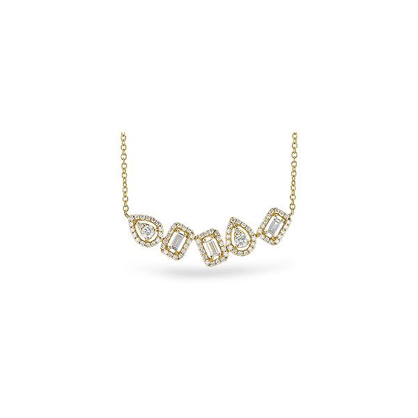 Allison-Kaufman .55ctw Multishape Diamond Necklace- 14k Yellow Gold Lumina Gem Wilmington, NC