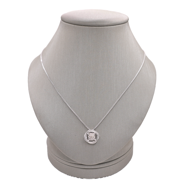 David Yurman Sterling Silver Diamond Infinity Necklace Lumina Gem Wilmington, NC