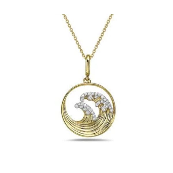 Shula Diamond Wave Necklace Lumina Gem Wilmington, NC