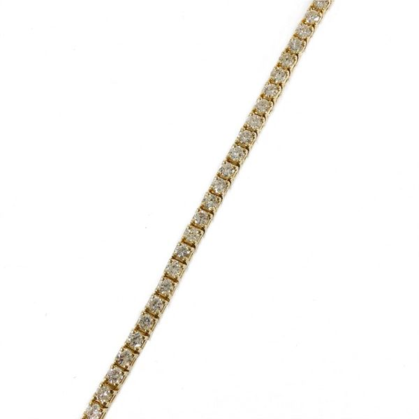 4.5ctw Diamond Tennis Bracelet - G-H Color I1 Clarity - Yellow Gold - 7