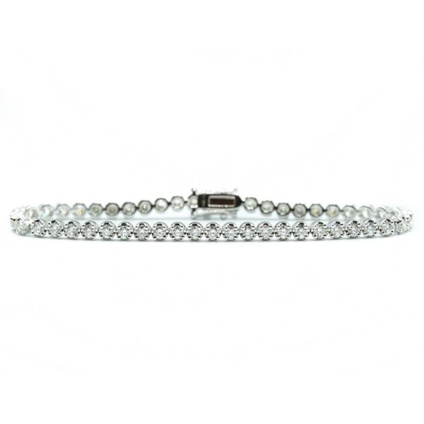 3ctw Diamond Tennis Bracelets - White Gold - 7