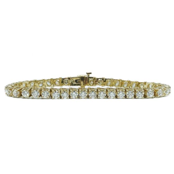 8ctw Diamond and 14k Yellow Gold Tennis Bracelet - I Color SI1 Clarity - 7
