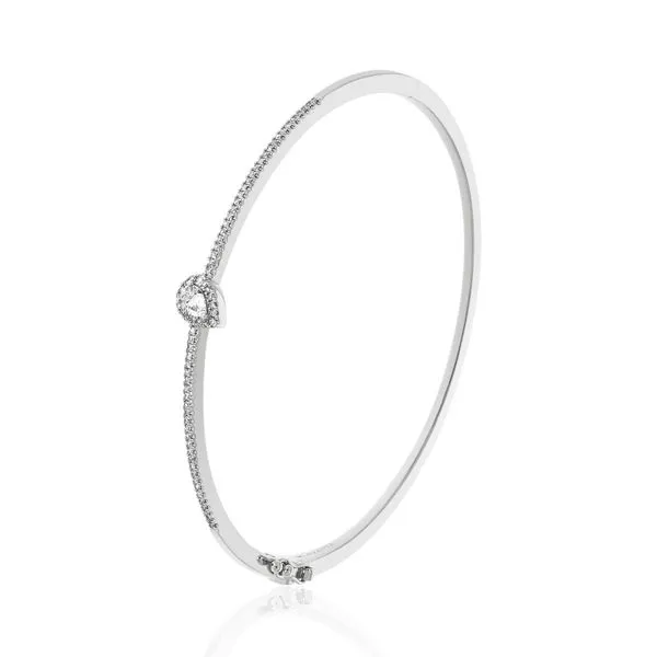 Luvente Diamond Bangle- 14k White Gold Lumina Gem Wilmington, NC