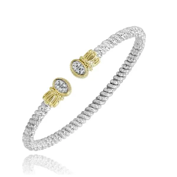 Vahan .06ctw Diamond Open Cuff- Sterling Silver and 14k Yellow Gold Lumina Gem Wilmington, NC