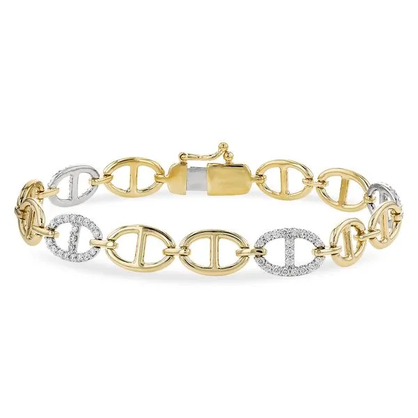 .82ctw Diamond Mariner Link Bracelet- 14k Yellow Gold Lumina Gem Wilmington, NC