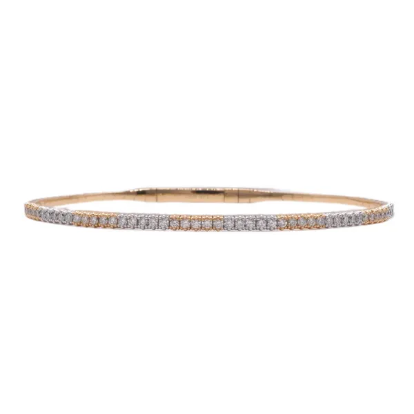 .75ctw Diamond Two Tone Flex Bangle Lumina Gem Hampstead, NC
