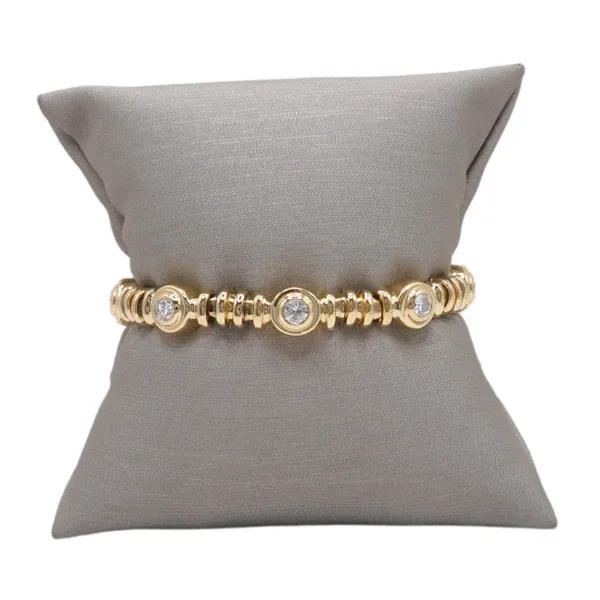 Diamond and 18k Yellow Gold Bracelet Lumina Gem Hampstead, NC