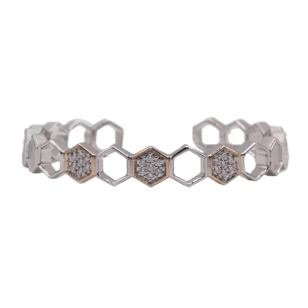 Piyaro .46ctw Diamond Hexagon Hinged Cuff Lumina Gem Hampstead, NC
